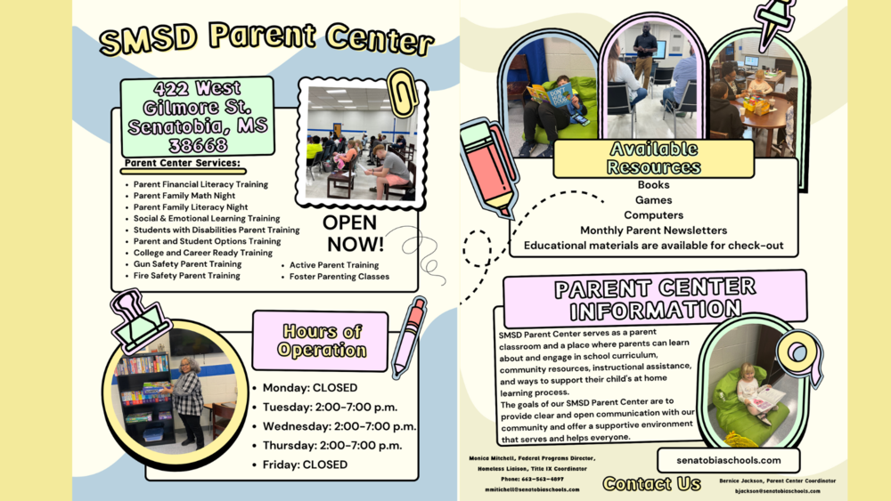 Parent Center - Now Open!!