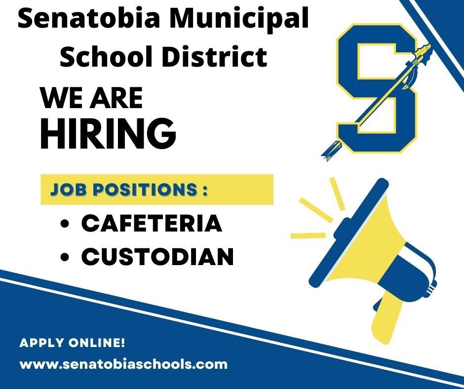 We are hiring Cafeteria and Custodian