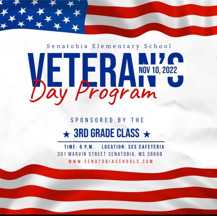 Please come out and join us for Veteran's Day program.