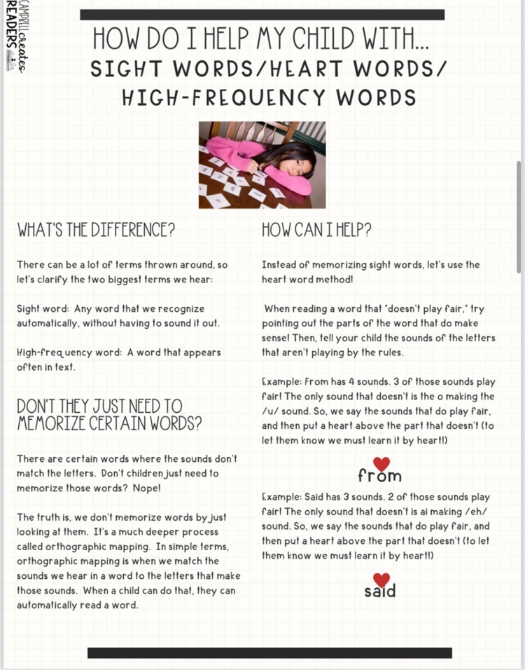 high frequency words