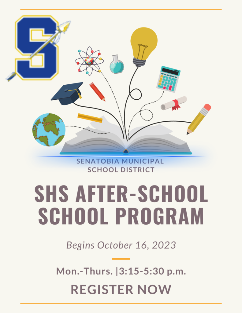 SHS After-School Program will begin October 16, 2023. The registration deadline is September 22, 2023. After-School is Monday-Thursday 3:15-5:30 p.m. 